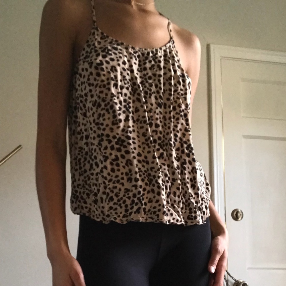 Cheetah print tank top